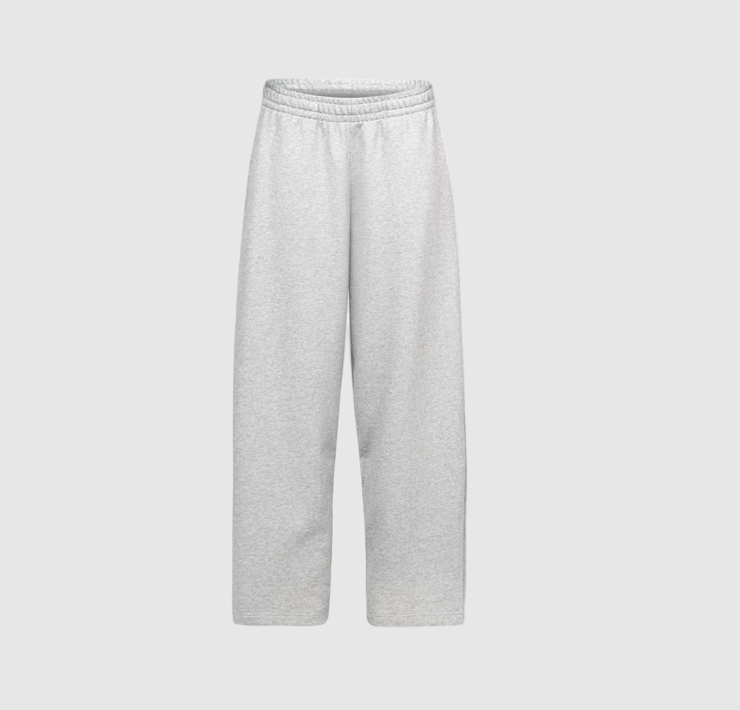 Light Grey Marl Straight-Leg Relaxed Sweatpants.