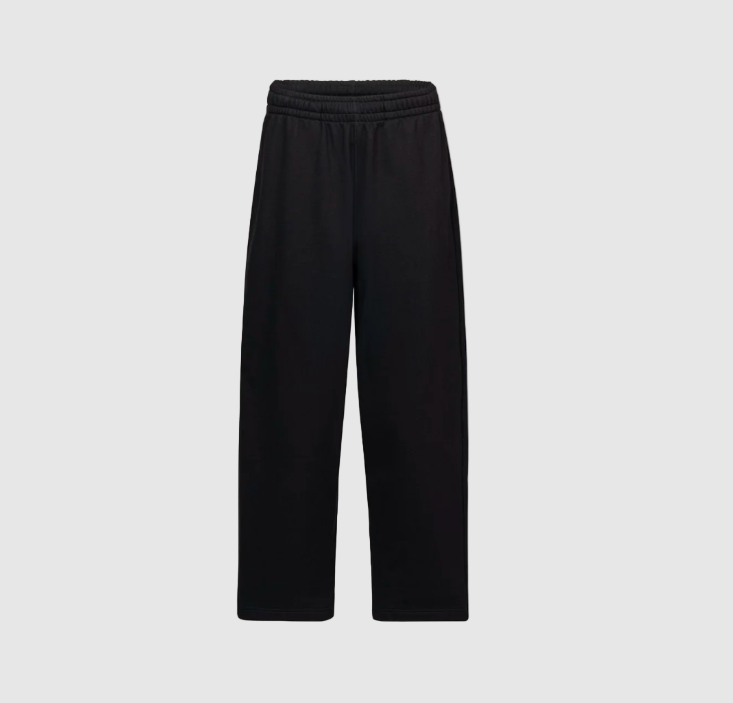 Black Straight-Leg Relaxed Sweatpants.