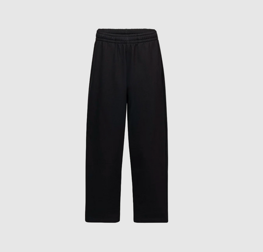 Black Straight-Leg Relaxed Sweatpants.