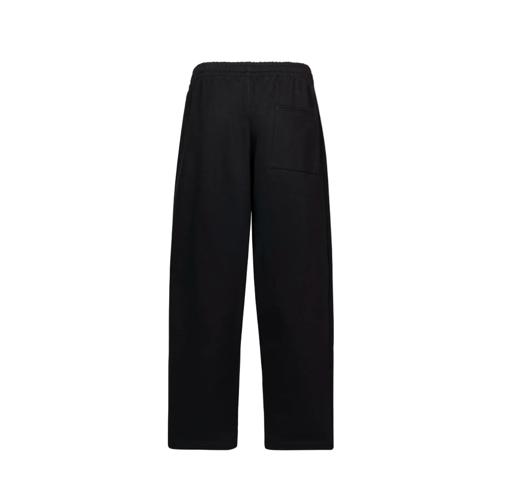 Black Straight-Leg Relaxed Sweatpants.